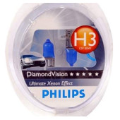 Лампы H3 12V 55W PK22s 5000K PHILIPS 12336DVS2 (серия DiamondVision) 2шт в пластиковом боксе