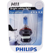 Лампа H11 12V 55W PGJ19-2 4300K PHILIPS 12362CVB1 (серия CrystalVision)