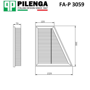 Фильтр воздушный MONDEO IV, GALAXY, S-MAX, VOLVO <b>PILENGA FA-P3059</b>-1