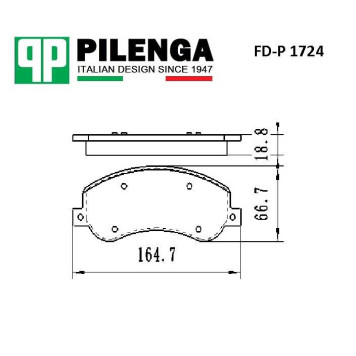 Колодки тормозные диск.передние с датчиком TRANSIT <b>PILENGA FD-P1724</b>-1