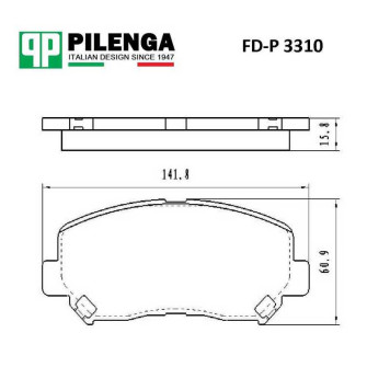 Колодки тормозные дисковые передние <b>PILENGA FD-P3310</b>-1