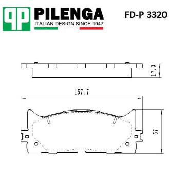 Колодки тормозные дисковые передние CAMRY <b>PILENGA FD-P3320</b>-1