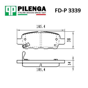 Колодки тормозные дисковые задние <b>PILENGA FD-P3339</b>-1