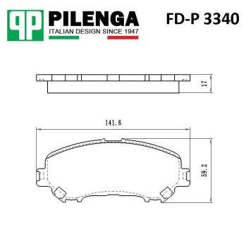 Колодки тормозные дисковые передние <b>PILENGA FD-P3340</b>-1