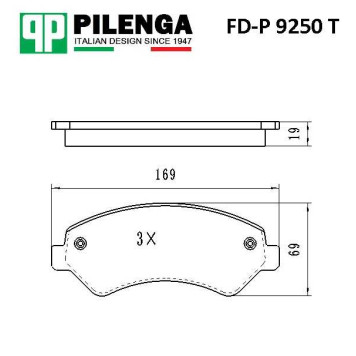 Колодки тормозные диск.передние усиленные с датчиком BOXER III <b>PILENGA FD-P9250T</b>-1