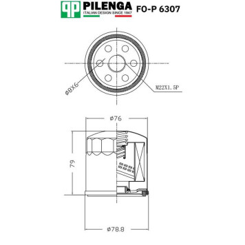 Фильтр масляный TRANSIT c 2006 <b>PILENGA FO-P6307</b>-1
