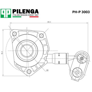 Цилиндр сцепления рабочий FOCUS 2 1.4-1.8 <b>PILENGA PH-P3003</b>-1