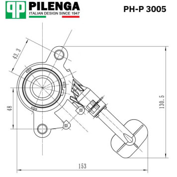 Цилиндр сцепления рабочий LARGUS, LOGAN, SANDERO <b>PILENGA PH-P3005</b>-1