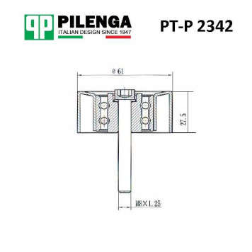 Ролик направляющий ремня грм с болтом ASTRA, CRUZE, ORLANDO, ZAFIRA <b>PILENGA PT-P2342</b>-1