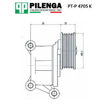 Ролик натяжителя ремня в сборе FOCUS 2, C-MAX, MAZDA 3/5 <b>PILENGA PT-P4705K</b>-1