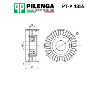 Ролик натяжителя приводного ремня DUCATO, DAILY <b>PILENGA PT-P4855</b>-1