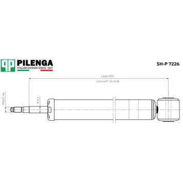 Амортизатор задний, газовый <b>PILENGA SH-P7226</b>-1