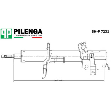 Амортизатор передний левый, газовый <b>PILENGA SH-P7231</b>-1
