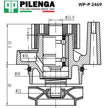 Насос охлаждения двс <b>PILENGA WP-P2469</b>-1