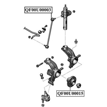 Ступица колеса с подшипником <b>QUATTRO FRENI QF00U00015</b>-1