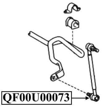 Тяга стабилизатора передняя <b>QUATTRO FRENI QF00U00073</b>-1