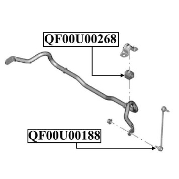 Тяга стабилизатора передняя <b>QUATTRO FRENI QF00U00188</b>-1