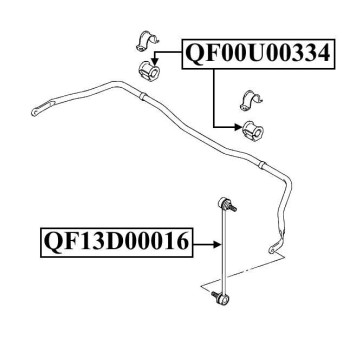 Втулка стабилизатора <b>QUATTRO FRENI QF00U00334</b>-2