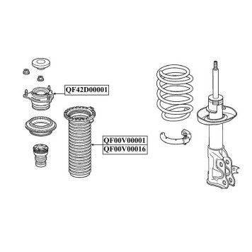 Пыльник переднего амортизатора <b>QUATTRO FRENI QF00V00016</b>-1