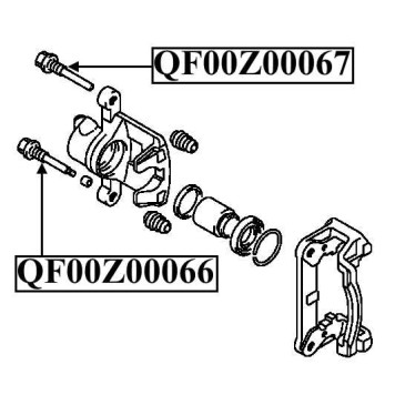 Втулка направляющая суппорта тормозного заднего <b>QUATTRO FRENI QF00Z00066</b>-2