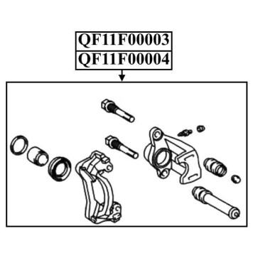 Суппорт тормозной RR RH PRADO 120 150 <b>QUATTRO FRENI QF11F00004</b>-1