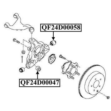 Сайлентблок задней цапфы <b>QUATTRO FRENI QF24D00047</b>-1