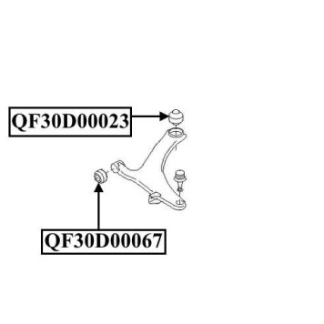 Сайлентблок задний переднего рычага <b>QUATTRO FRENI QF30D00023</b>-2