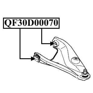 Сайлентблок передний переднего рычага <b>QUATTRO FRENI QF30D00070</b>-1