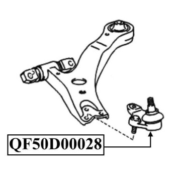 Опора шаровая нижняя левая <b>QUATTRO FRENI QF50D00028</b>-1