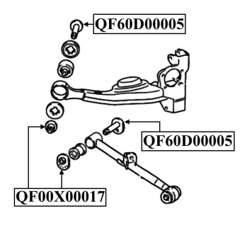 Втулка с эксцентриком <b>QUATTRO FRENI QF60D00005</b>-2