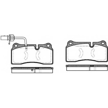 Колодки тормозные дисковые задний для AUDI Q7(4L), R8 <b>REMSA 0983.11 / PCA098311</b>