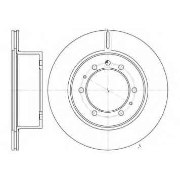 Торм.диск зад.вент.[316x18] 6 отв. ( min2) <b>REMSA 6926.10</b>