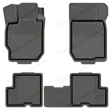 Ковры салона Nissan Almera ВАЗ (2013-) резиновые <b>REZKON 1025005200</b>