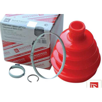 Пыльник ШРУС ВАЗ 2123 Нива Шевроле наружный (+ 2 хомута, кольцо ШРУС) полиуретан <b>ROSTECO 20232</b> (2123-2215030, 2123-2215034, 2123-2215036)