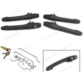 Ручки дверей наружные ВАЗ 2109, 2115 4шт ЕВРО неокрашенные (+ 1 личинка + 2 ключа + замок багажника) <b>РЫСЬ PMCM.000100.000-AB1З+</b>