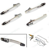 Ручки дверей наружные ВАЗ 2109, 2115 4шт ЕВРО хром под 2 личинки <b>РЫСЬ PMCM.000100.000-B1-hr</b>