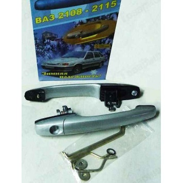 Ручки дверей наружные ВАЗ 2109, 2115 4шт ЕВРО цвет 'Снежная королева' под 2 личинки <b>РЫСЬ PMCM.000100.000-B1-sn/k</b>