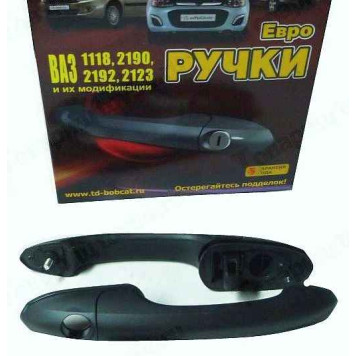 Ручки дверей наружные ВАЗ 1118 Калина, 2190 Гранта 4шт ЕВРО неокрашенные под одну личинку <b>РЫСЬ RDG128.000.010001-1/2/3/4</b>