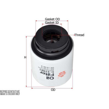 Фильтр масляный VAG 1.2/1.4/1.6 TSI/TFSI 08- <b>SAKURA AUTOMOTIVE C31081</b>