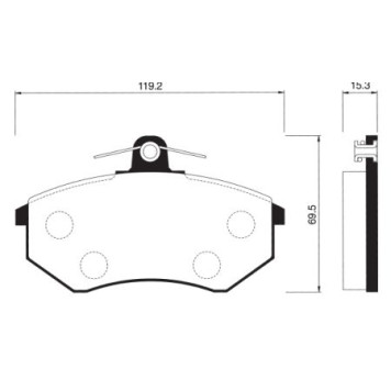 Тормозные колодки дисковые <b>SANGSIN SP1043</b>