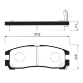 Колодки задние CHRYSLER SEBRING 01-07, MITSUBISHI GALANT V/VI, PAJERO I/II <b>SANGSIN SP1046R</b>