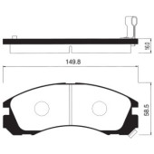 Тормозные колодки дисковые <b>SANGSIN SP1068</b>