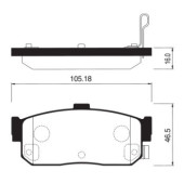 Колодки задние NISSAN ALMERA N15/N16, MAXIMA A33 <b>SANGSIN SP1107R</b>