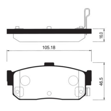 Колодки задние NISSAN ALMERA N15/N16, MAXIMA A33 <b>SANGSIN SP1107R</b>