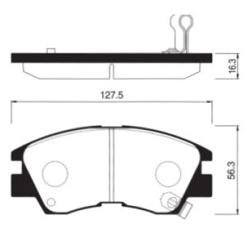 Колодки передние MITSUBSHI PAJERO I <b>SANGSIN SP1135</b>
