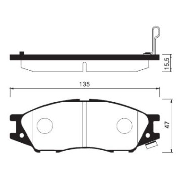 Колодки тормозные дисковые Nissan Almera 2.5/2.2DCi 03>/Sunny all 99> <b>SANGSIN SP1156</b>