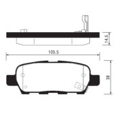 Колодки задние NISSAN TEANA J32, MURANO Z51, X-TRAIL T30, QASHQAI <b>SANGSIN SP1184</b>