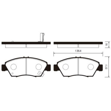 Тормозные колодки дисковые <b>SANGSIN SP1221</b>