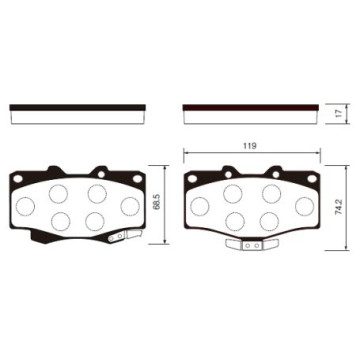 Тормозные колодки дисковые <b>SANGSIN SP1222</b>