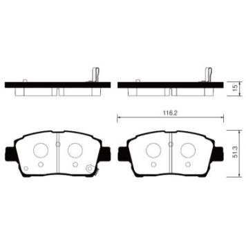 Тормозные колодки дисковые <b>SANGSIN SP1232</b>